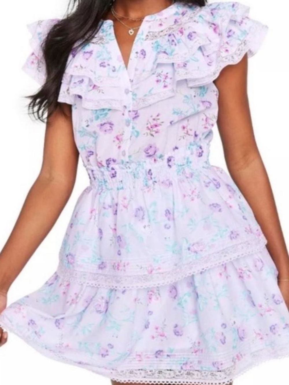 LoveShackFancy for Target Lavender Floral Dress